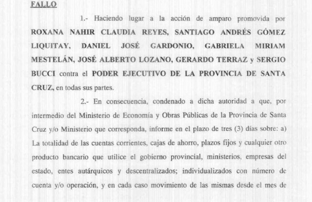 La Justicia ordena a Alicia Kirchner a mostrar los números de la provincia