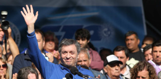 Máximo Kirchner en el acto del día de la lealtad - Foto: NA