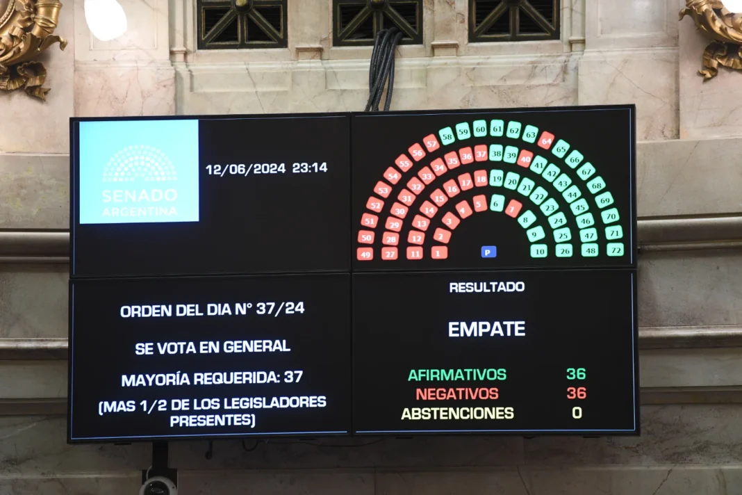 El Senado aprueba la Ley de Bases con el desempate de la vicepresidenta Victoria Villarruel - Foto: NA